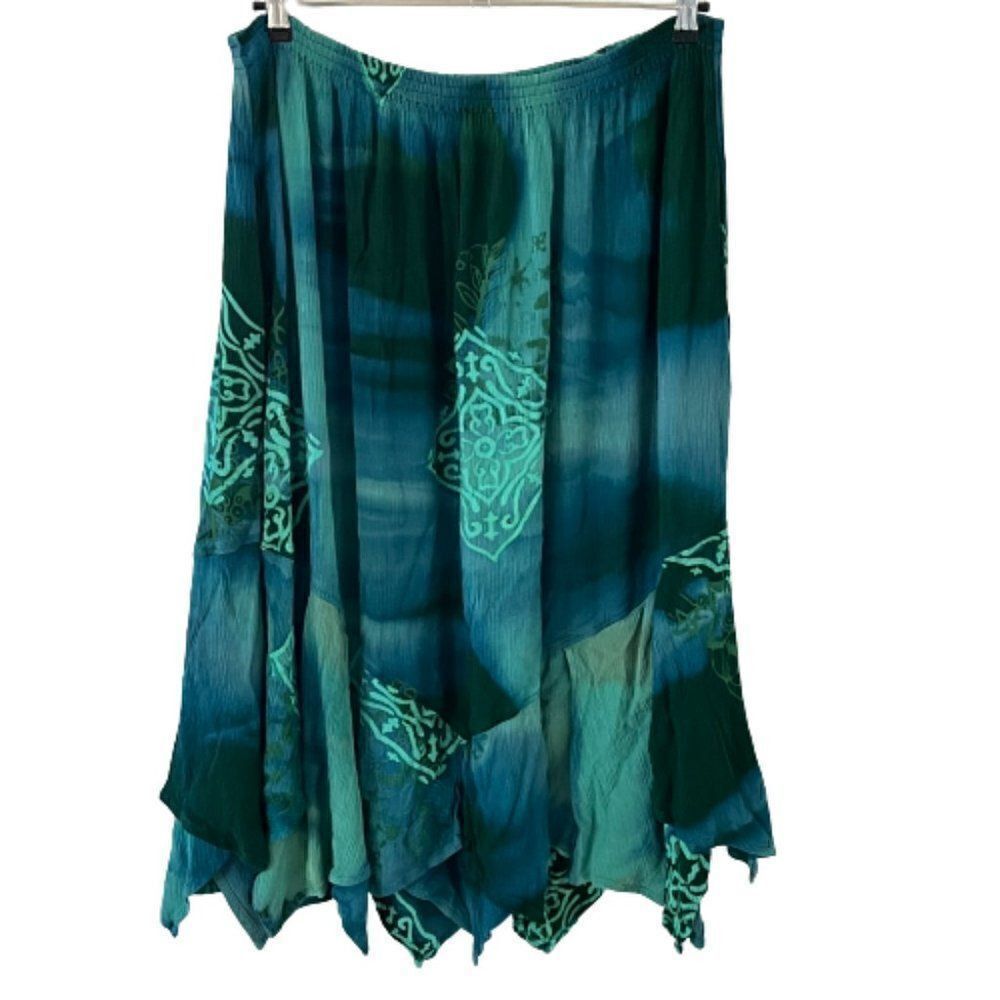 SPLASH Wearable Art Tie Dye Flowy Boho Skirt
